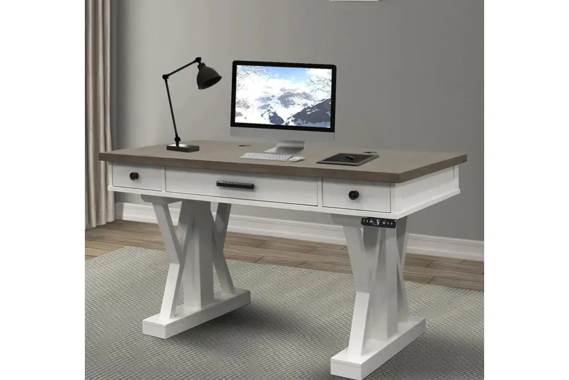 Americana Office Desk In Blue, 60 Inch