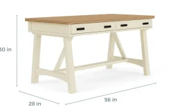 Americana Office Desk In Blue, 60 Inch