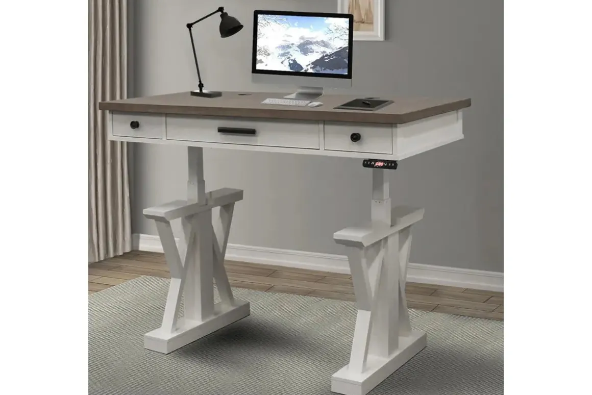 Americana Office Desk In Blue, 60 Inch