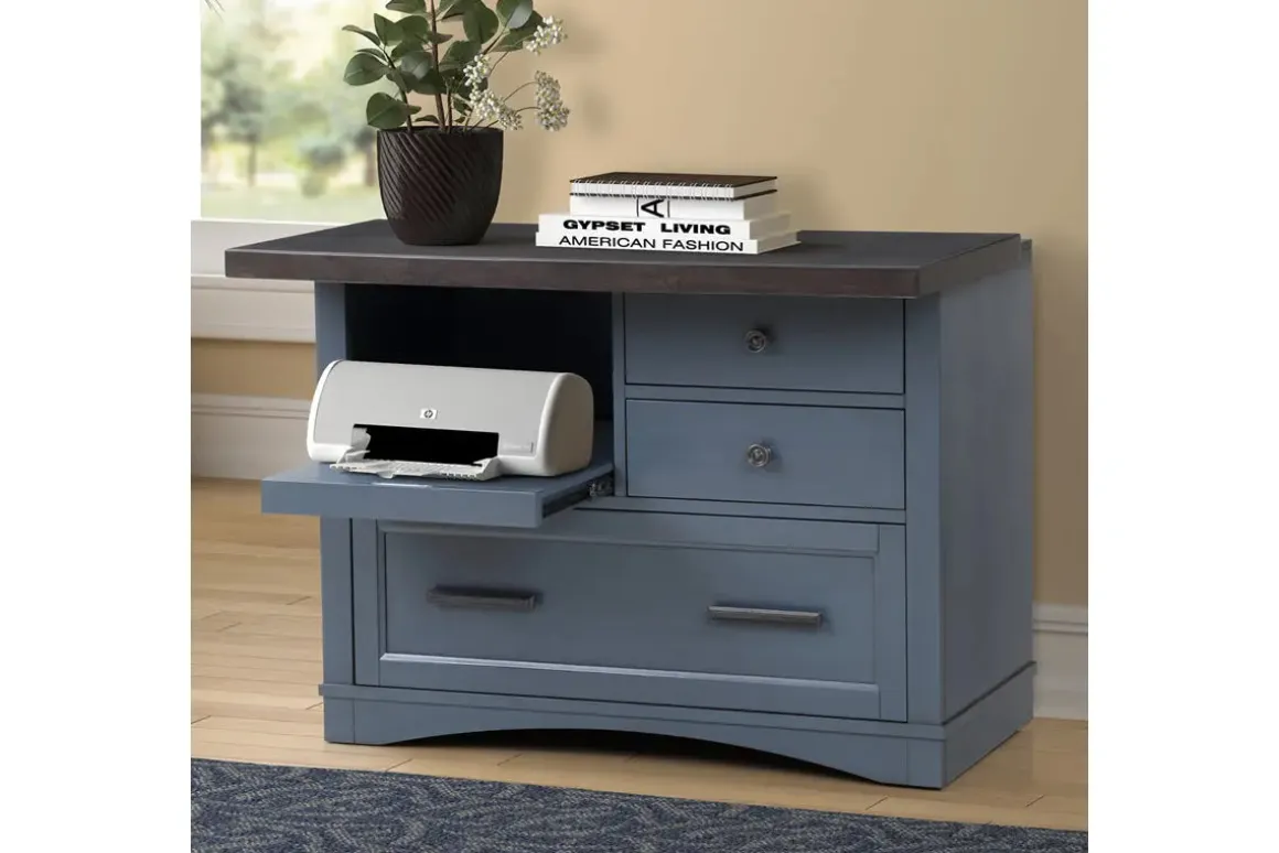 Americana Power File Cabinet In Gray