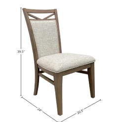 Americana Side Chair In Cotton, Set Of 2