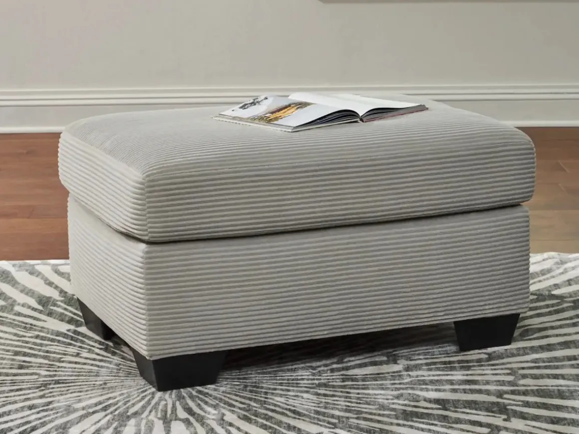 Amesley Ottoman In Smoke