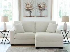 Amesley Sofa Chaise In Ivory