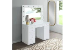 Amia Vanity & Mirror In White