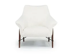 Amy Accent Chair In Sherpa White