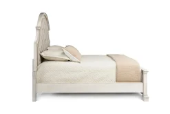 Anastasia Upholstered Panel Bed In Antique Bisque, Queen