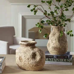 Ancient Echos Vase In Brown, Set Of 2