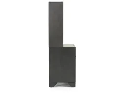 Andes Nightstand & Hutch In Charcoal