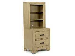 Andes Nightstand & Hutch In Charcoal