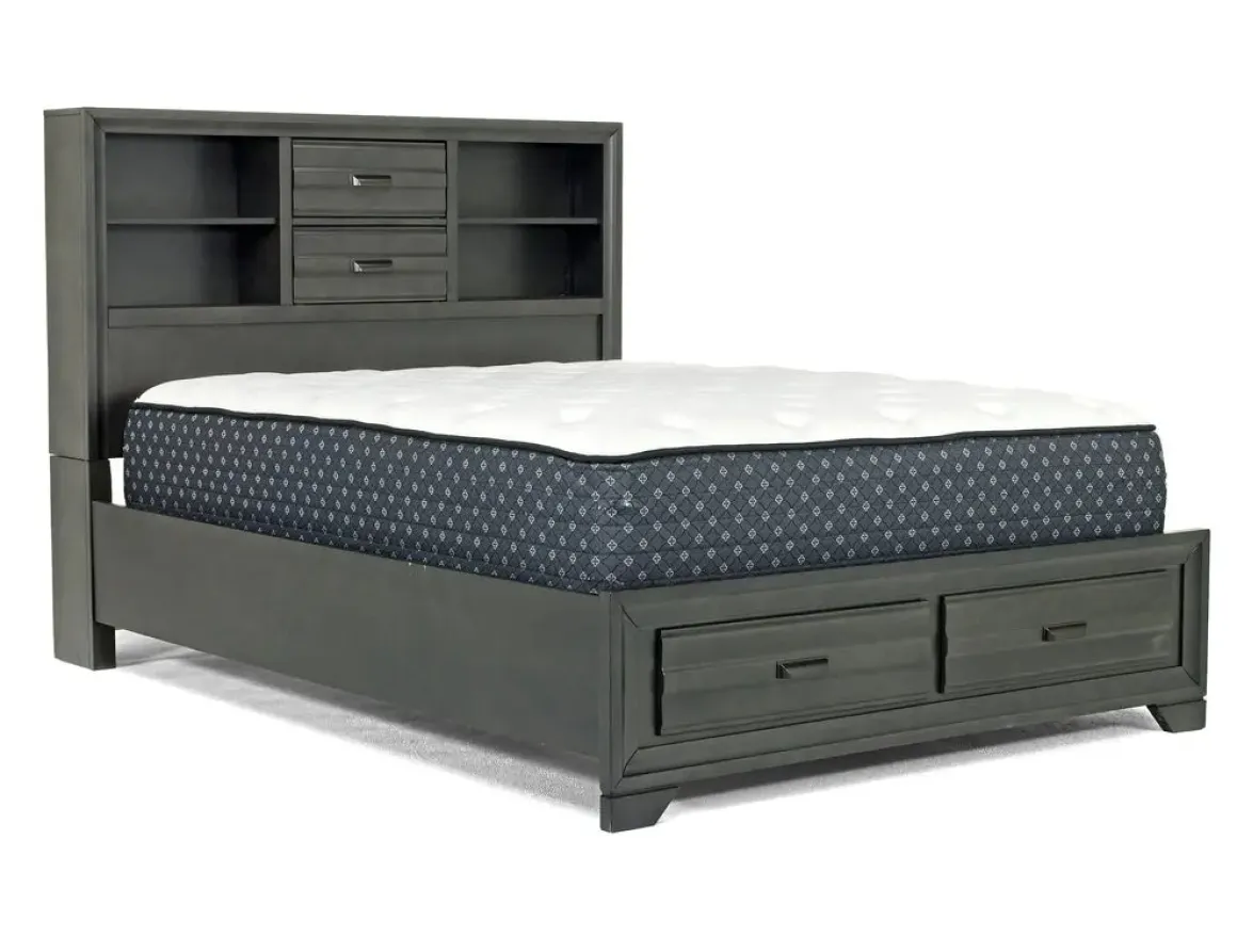 Andes Wall Bed In Charcoal, Twin