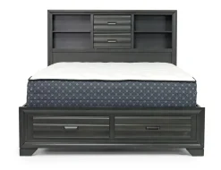 Andes Wall Bed In Charcoal, Twin