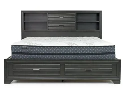 Andes Wall Bed In Charcoal, Twin