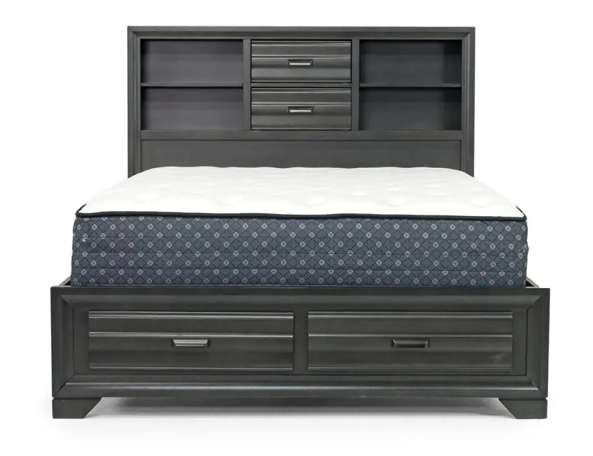 Andes Wall Bed In Charcoal, Twin