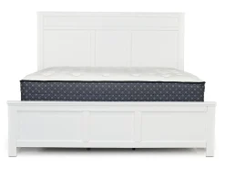 Andover Panel Bed, Dresser, Mirror & Nightstand In White, Twin
