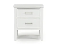 Andover Panel Bed, Dresser, Mirror & Nightstand In White, Twin