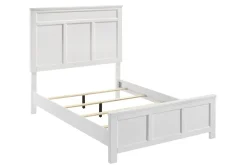 Andover Panel Bed In White, Twin