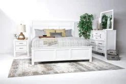 Andover Panel Bed In White, Twin