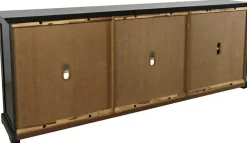 Archdale 6 Door Accent Console In Black, 96 Inch