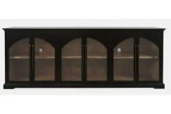 Archdale 6 Door Accent Console In Black, 96 Inch