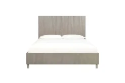 Argento Panel Bed, Dresser, Mirror & Nightstand In Misty Gray, Full