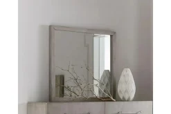 Argento Panel Bed, Dresser, Mirror & Nightstand In Misty Gray, Full