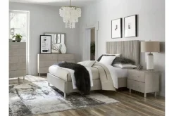 Argento Panel Bed In Navy Blue, Full