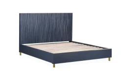 Argento Panel Bed In Navy Blue, Full