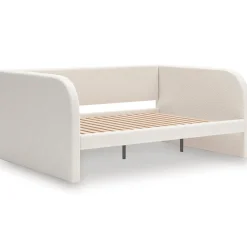Arloster Upholstered Daybed In Tan/White, Twin