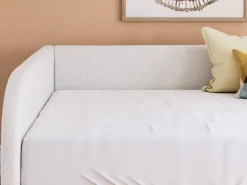 Arloster Upholstered Daybed In Tan/White, Twin