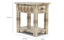 Artisans Chairside Table In Gray