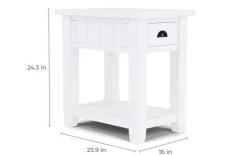 Artisans Chairside Table In Gray