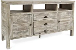 Artisans Media Console In Oak, 50 Inch