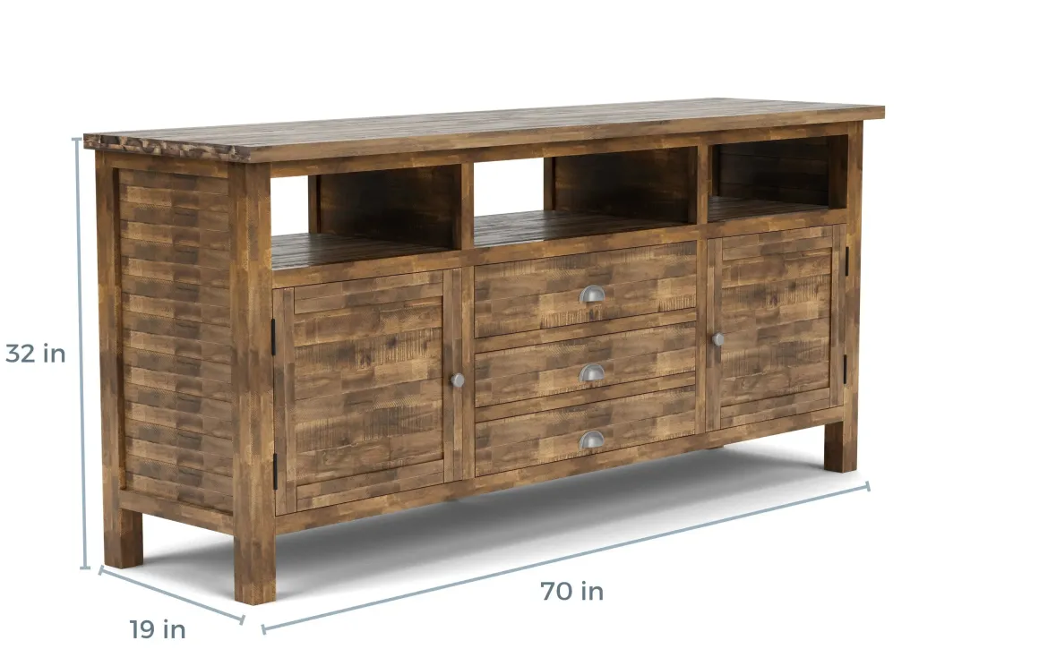 Artisans Media Console In Oak, 50 Inch
