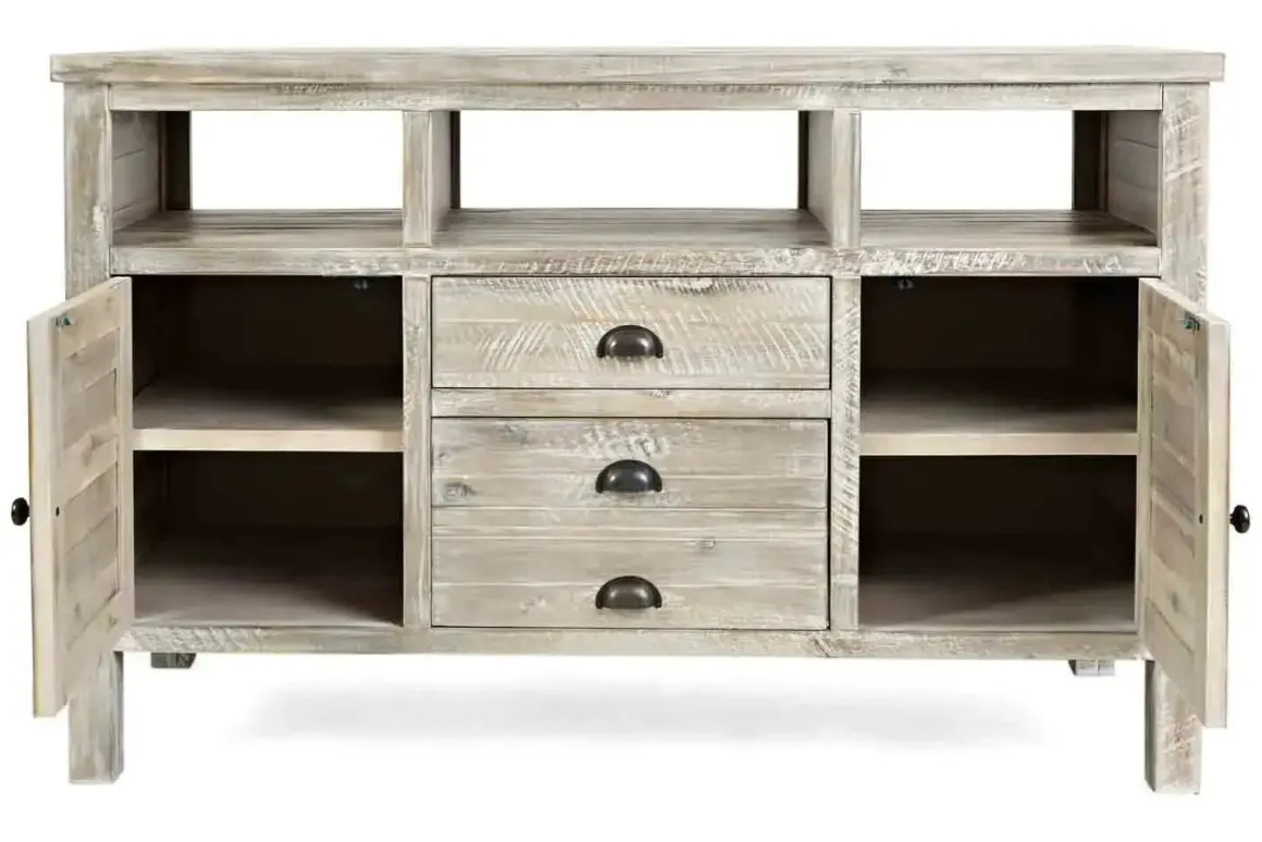 Artisans Media Console In Oak, 50 Inch