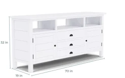 Artisans Media Console In Oak, 50 Inch