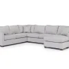 Ashfield Tux Sofa Chaise Sectional In Ashfield Granite, Right Facing