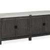 Aspen Valley 4 Door Media Console In Ravenwood Black