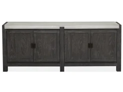 Aspen Valley 4 Door Media Console In Ravenwood Black