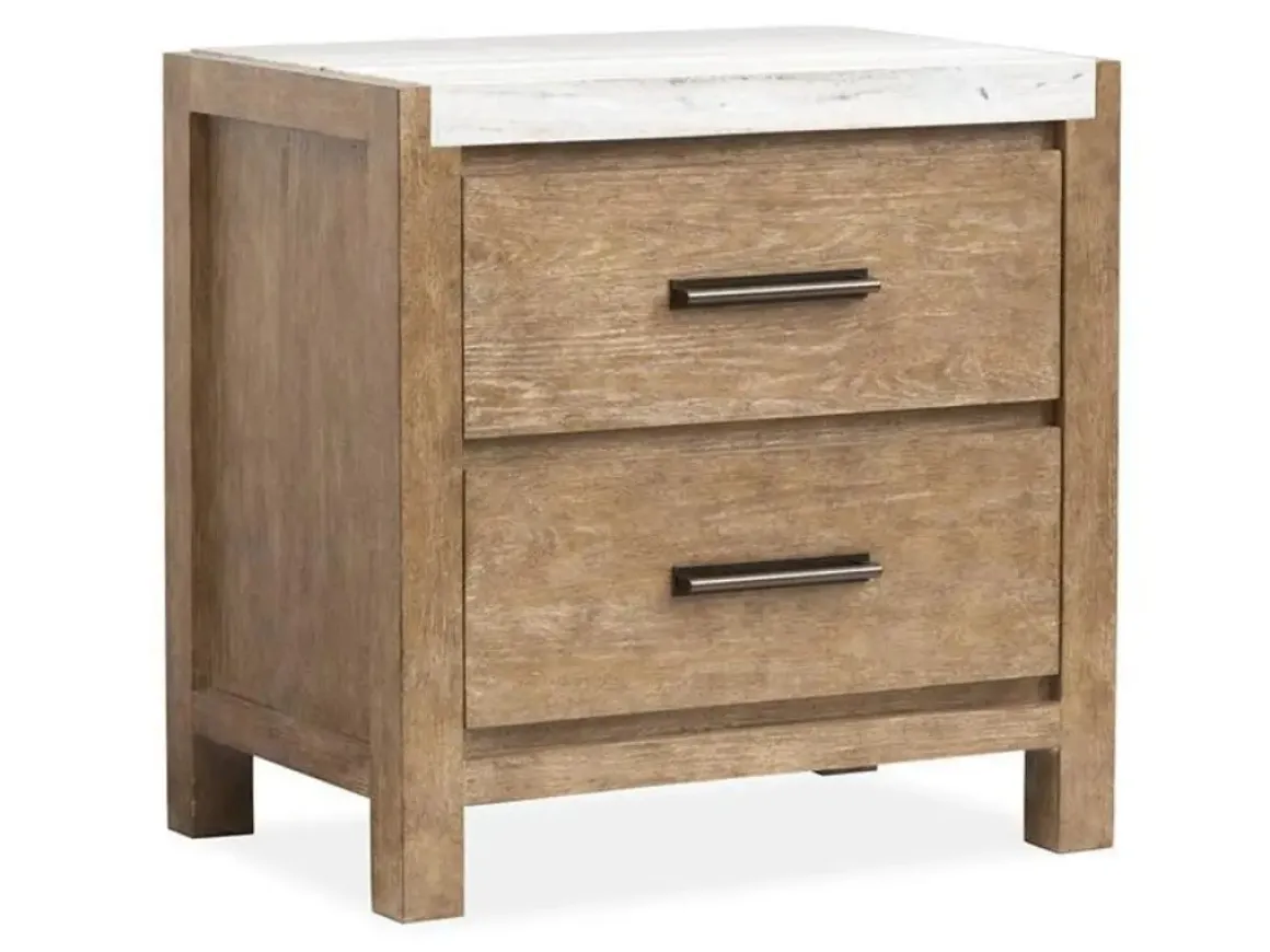 Aspen Valley 2 Drawer Nightstand In Black