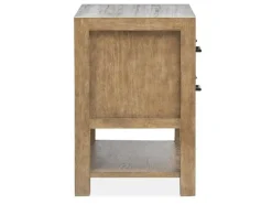 Aspen Valley 2 Drawer Nightstand In Black