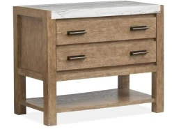 Aspen Valley 2 Drawer Nightstand In Black