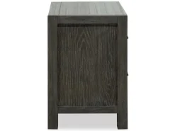 Aspen Valley 2 Drawer Nightstand In Black