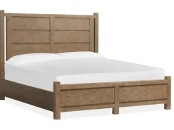 Aspen Valley Panel Bed In Sierra Brown, Queen