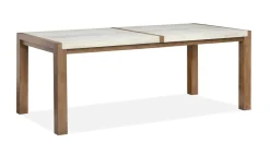 Aspen Valley Stone Top Dining Table, 4 Chairs & Bench In Sierra Brown