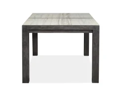 Aspen Valley Stone Top Dining Table, 4 Chairs & Bench In Sierra Brown