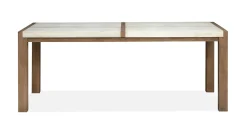 Aspen Valley Stone Top Dining Table In Sierra Brown