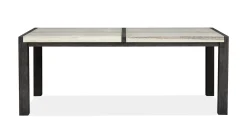 Aspen Valley Stone Top Dining Table In Sierra Brown