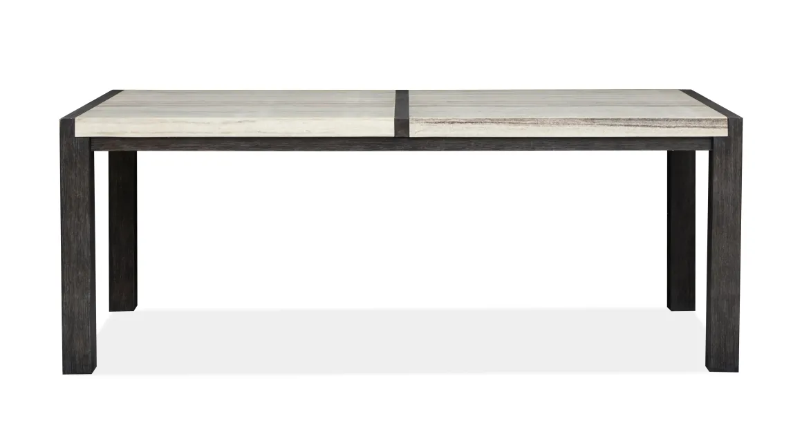 Aspen Valley Stone Top Dining Table In Sierra Brown