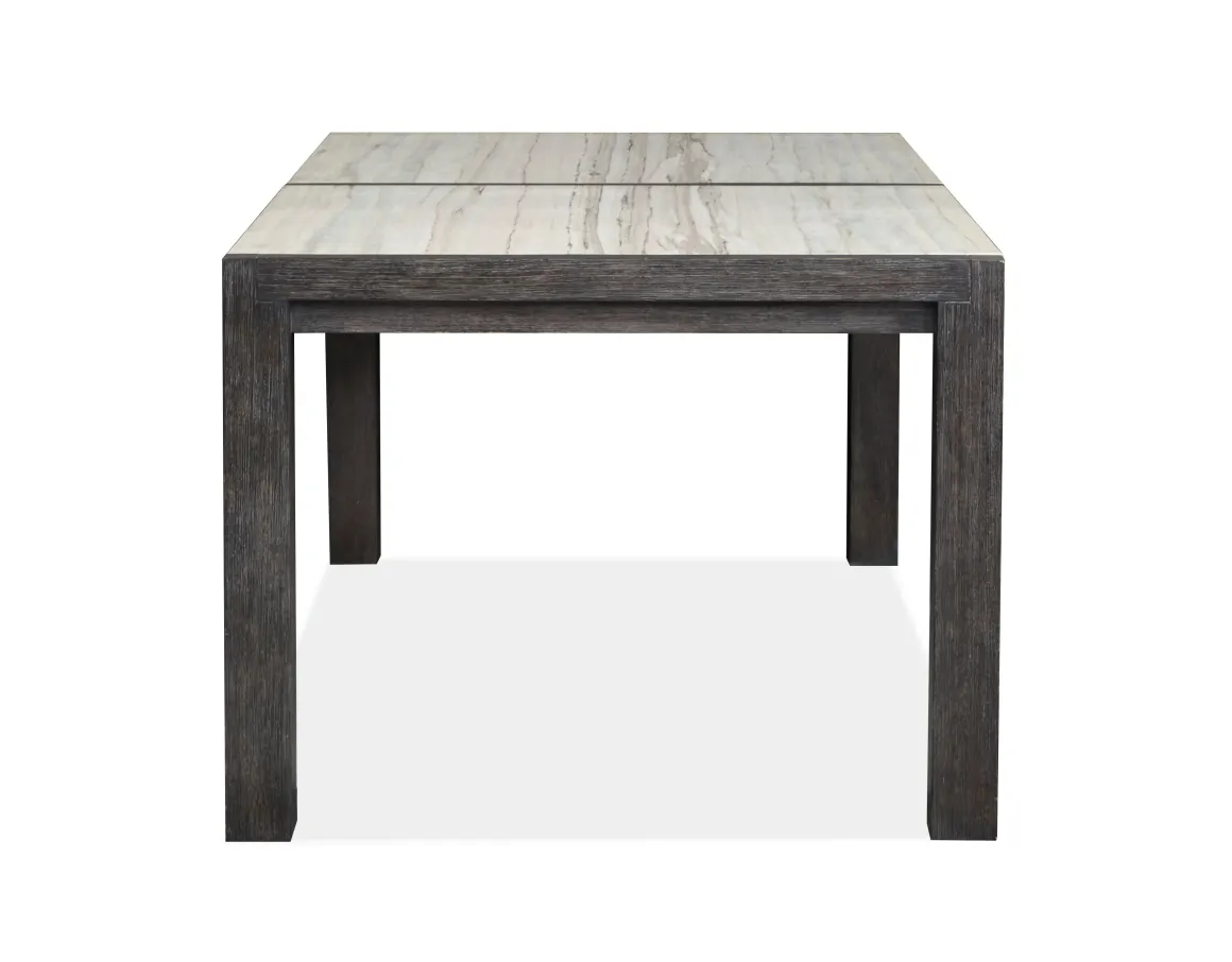 Aspen Valley Stone Top Dining Table In Sierra Brown