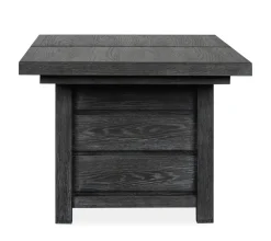 Aspen Valley Trestle Dining Table & 6 Chairs In Ravenwood Black